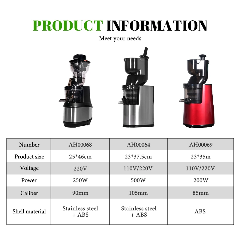Electric Slow Juicer Cold Press - Máquina extractora de exprimidor automático, exprimidor