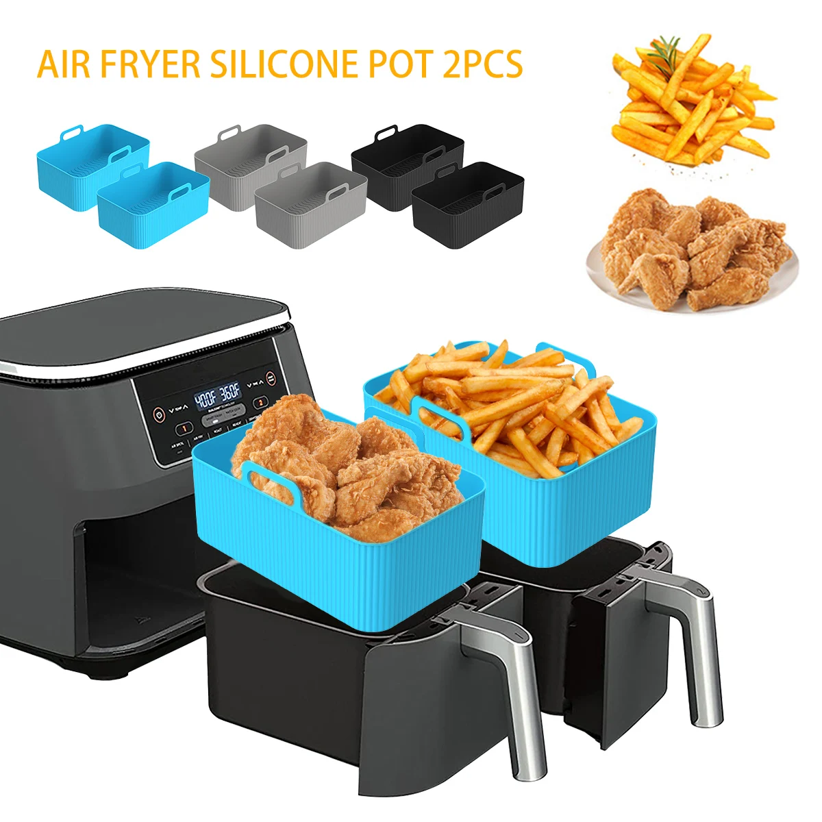 Revestimiento de silicona para - Air Fryer Silicone Pot Liner reseña y precio