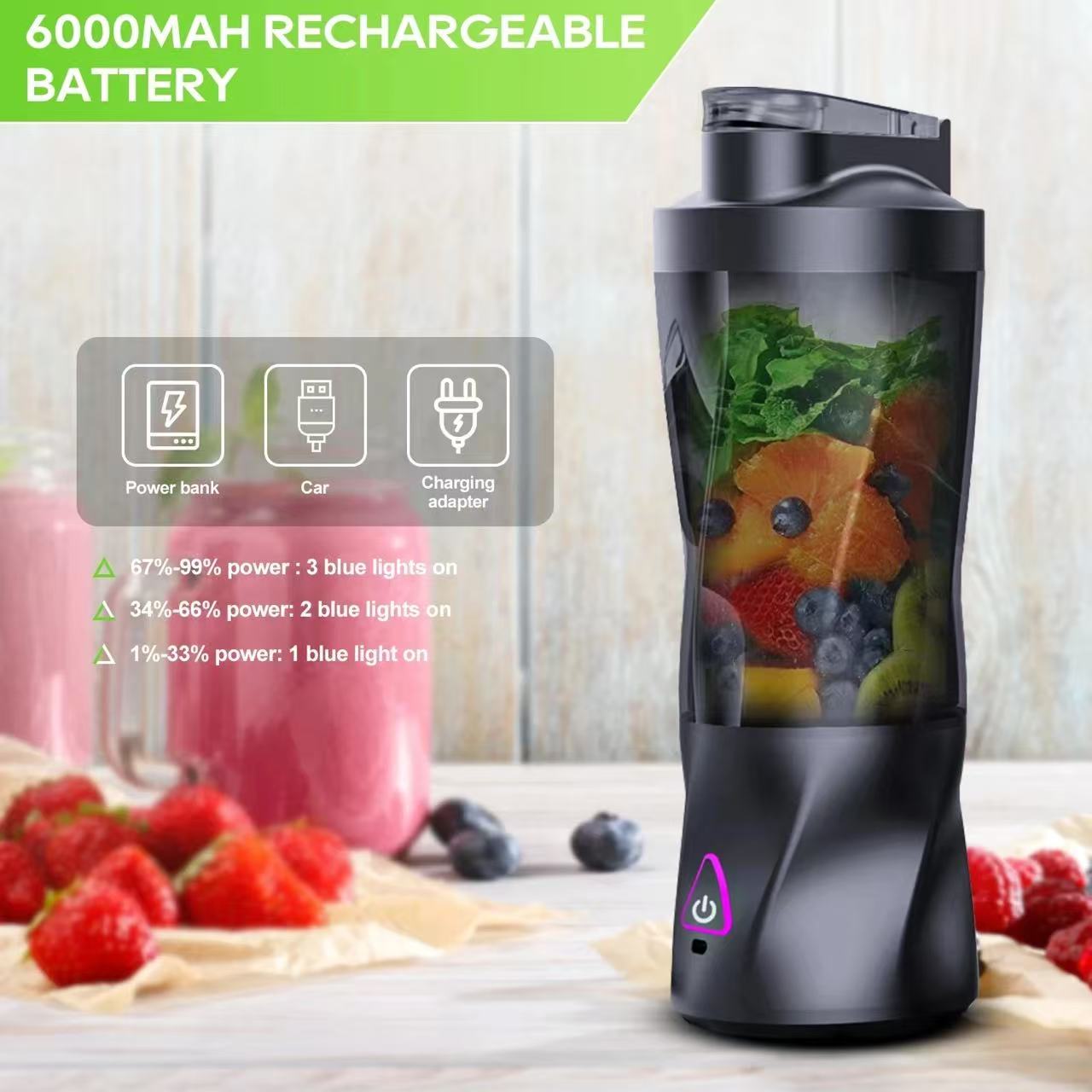 Licuadora Eléctrica Portátil d - Portable Blender Usb Rechargeable reseña y precio