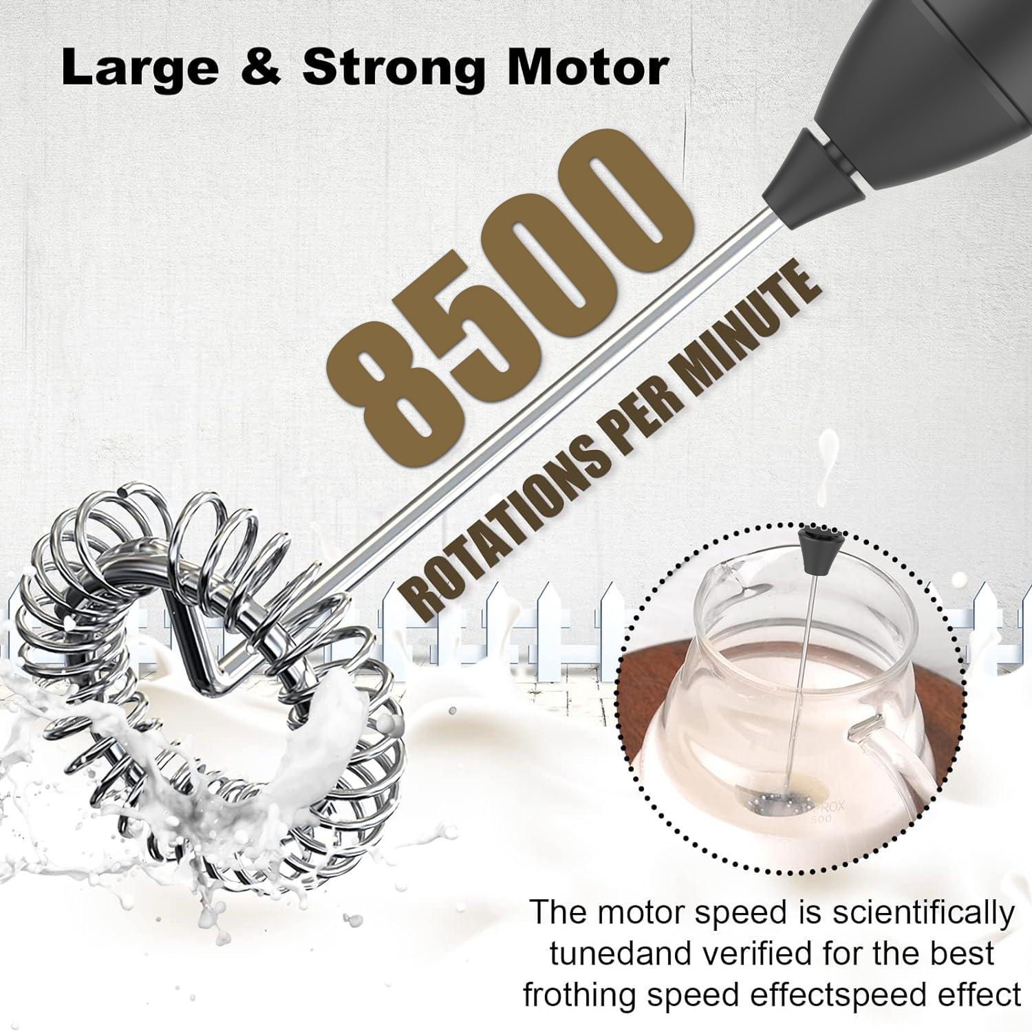 Espumador de Leche Recargable, - Electric Milk Frother Handheld reseña y precio