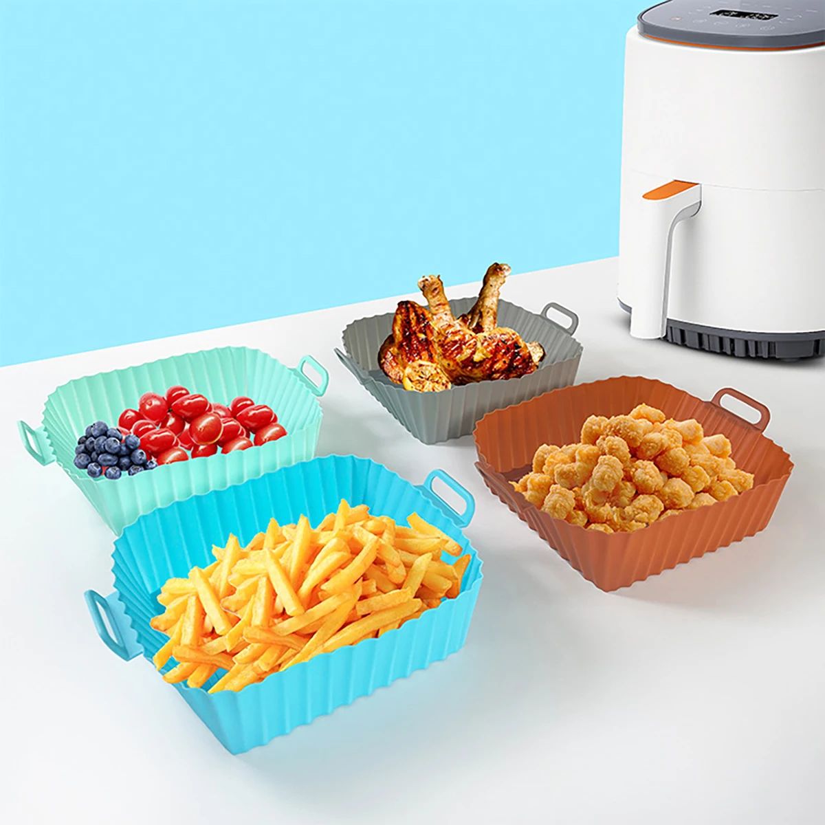 Molde de silicona para freidor - Air Fryer Silicone Pot Liner reseña y precio